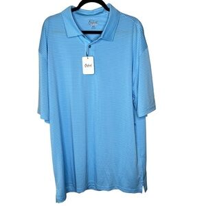 Oxford America Striped Golf Athletic Lightweight Stretch Comfort Polo 3X NWT